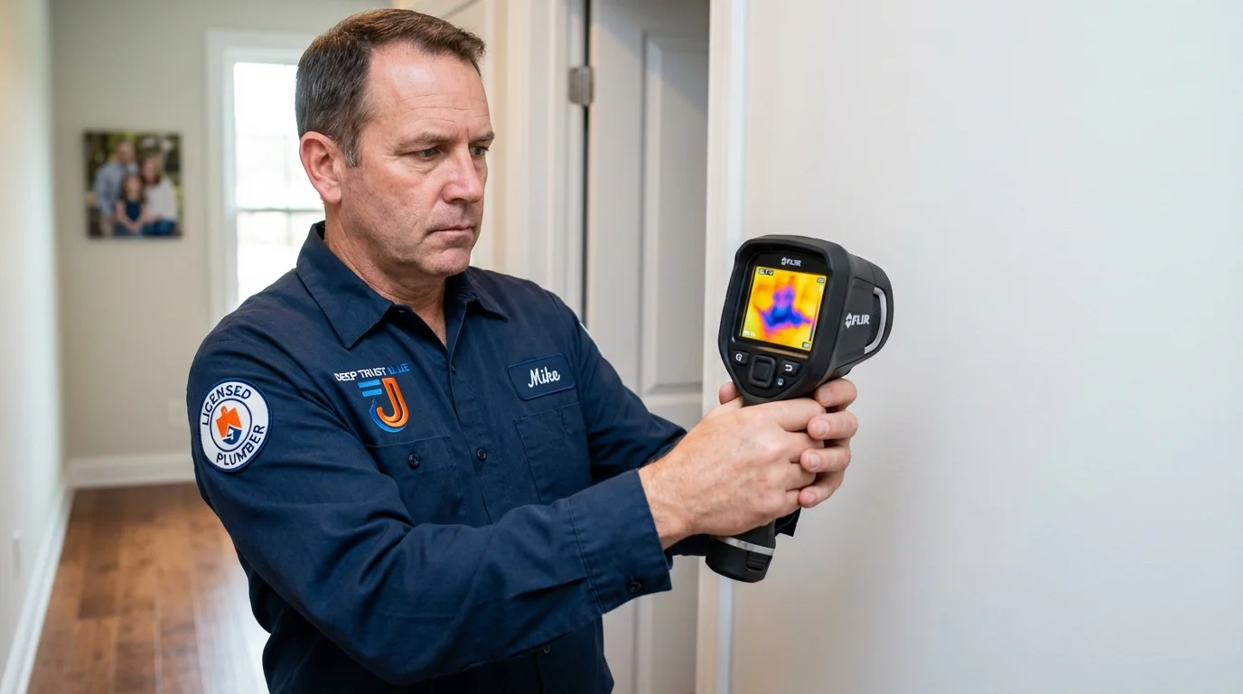 Thermal imaging leak detection by Johns Plumbing LLC in Floyd